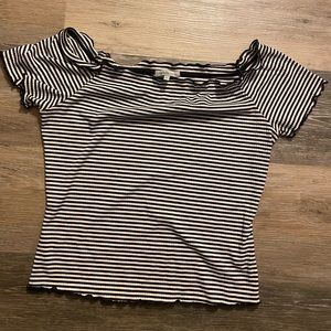 Striped off the shoulder shirt (Charlotte Russe)